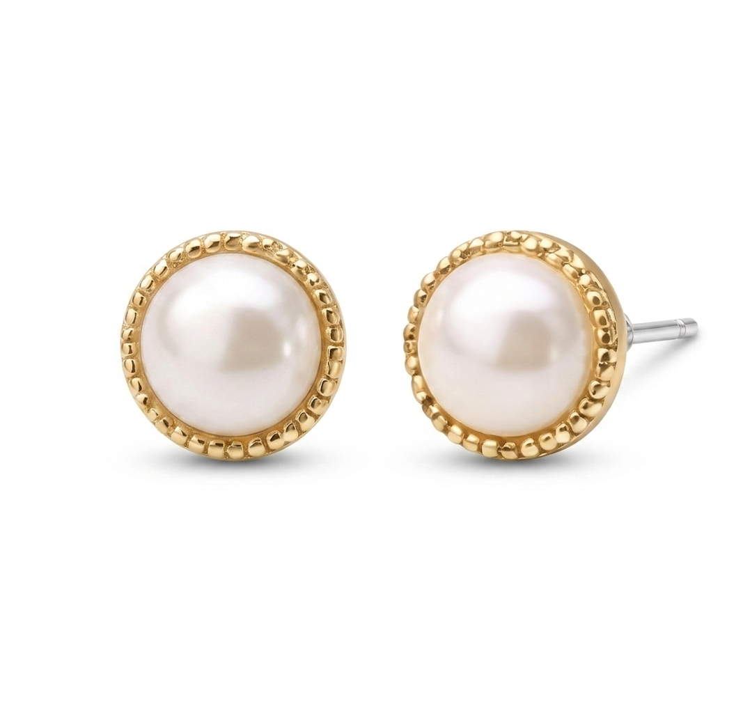Golden Pearl Luxe Studs