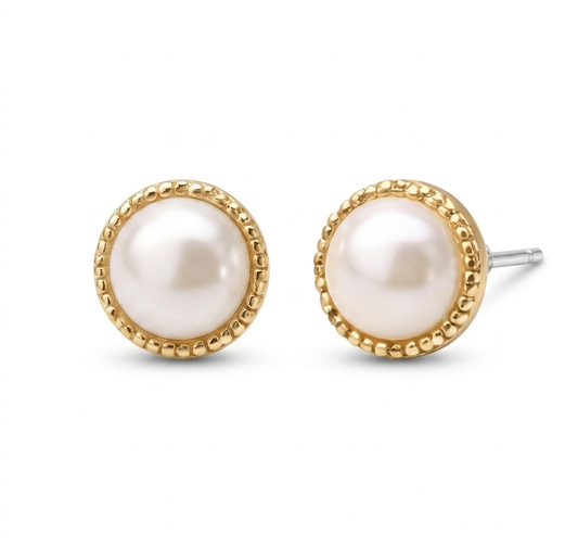 Golden Pearl Luxe Studs