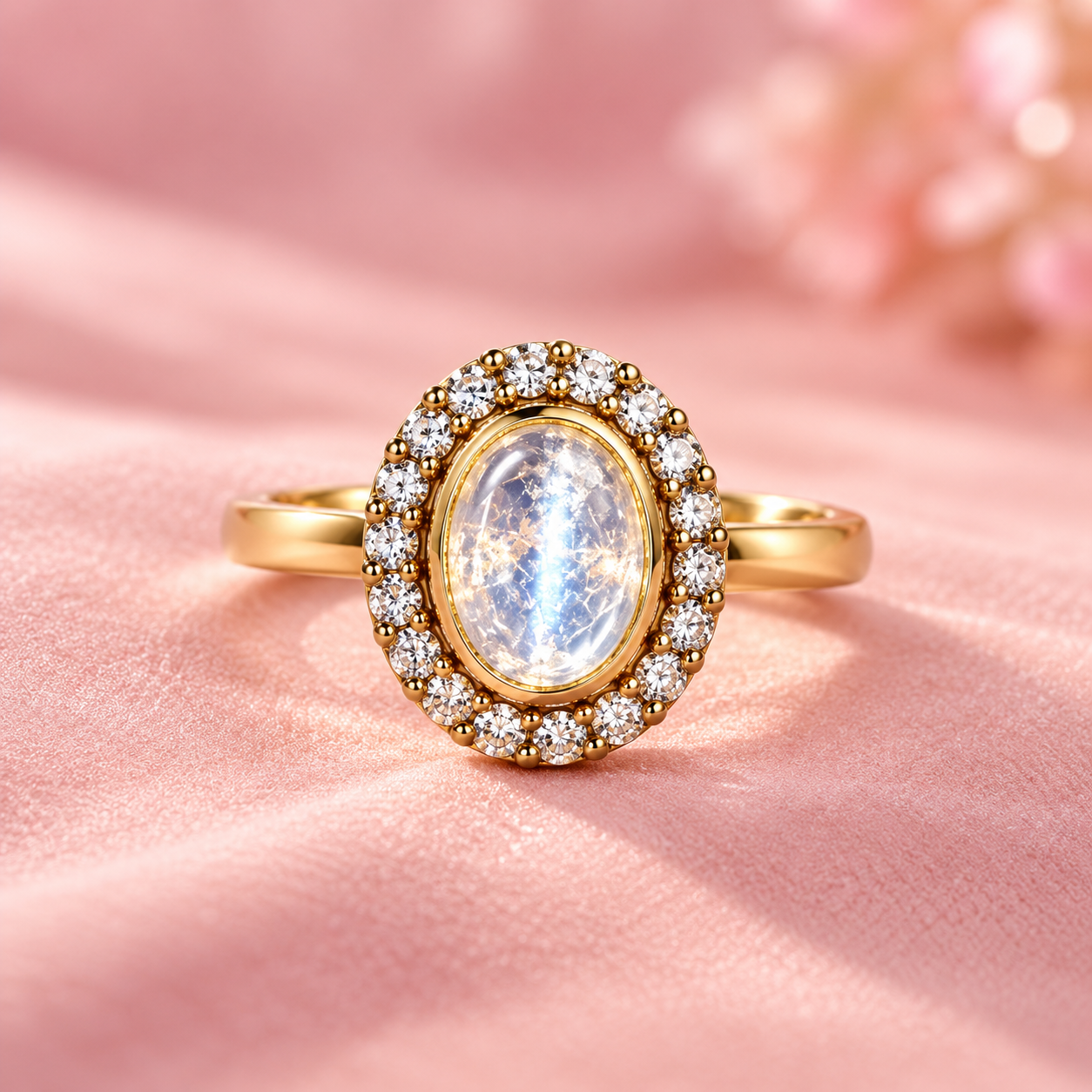 Moissanite Polki Silver Ring