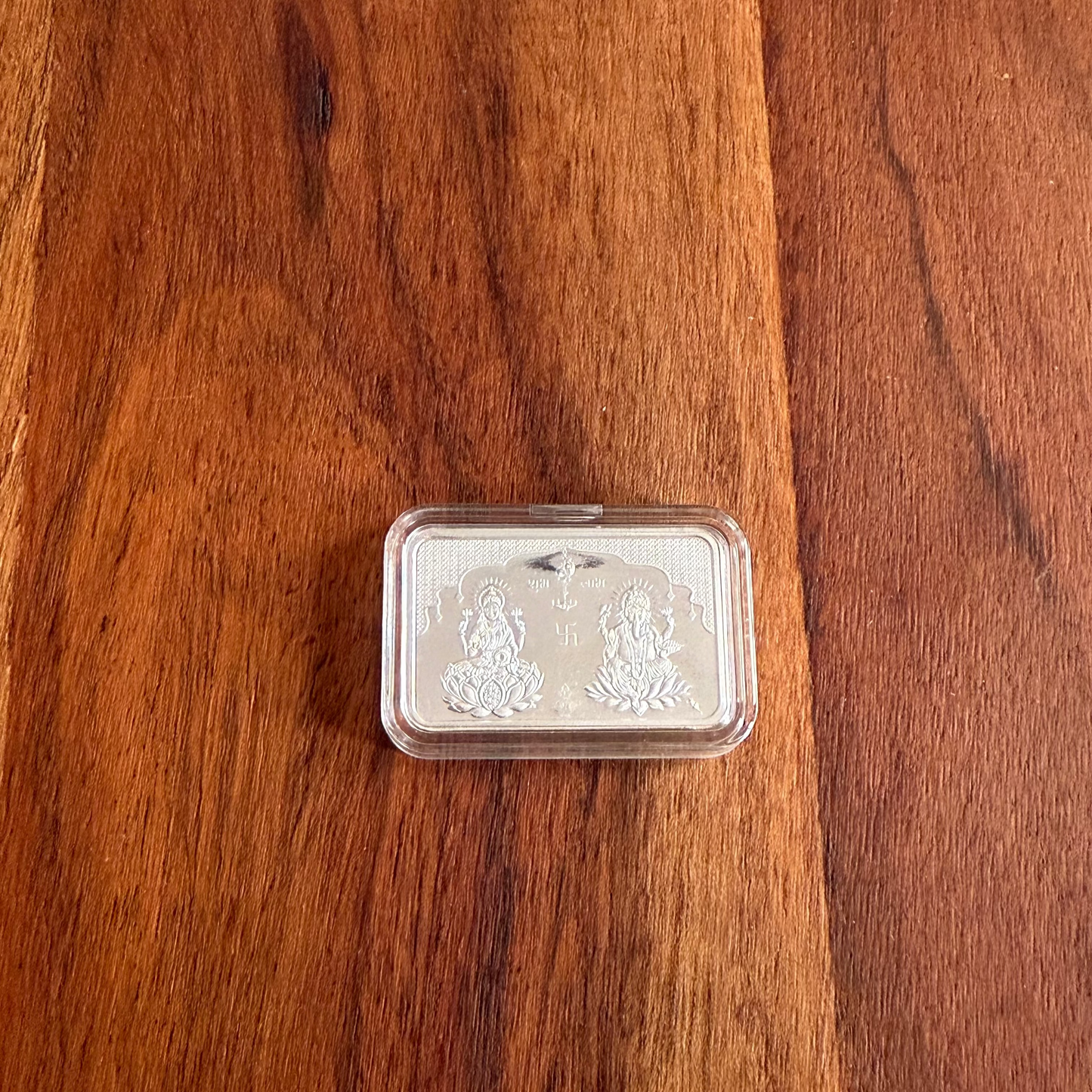 Divine Silver Blessings – 10g Lakshmi Ganesh Silver Brick (999 Purity)