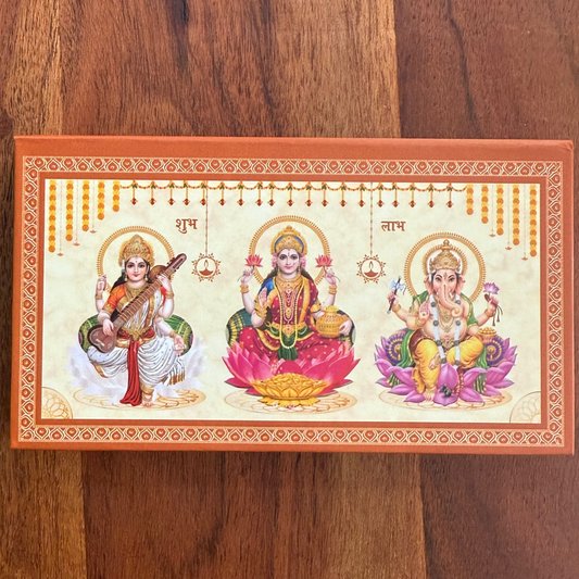 Trinity Blessings – Diwali Silver Gift Folder (3 x 1g 999 Pure Silver Coins)