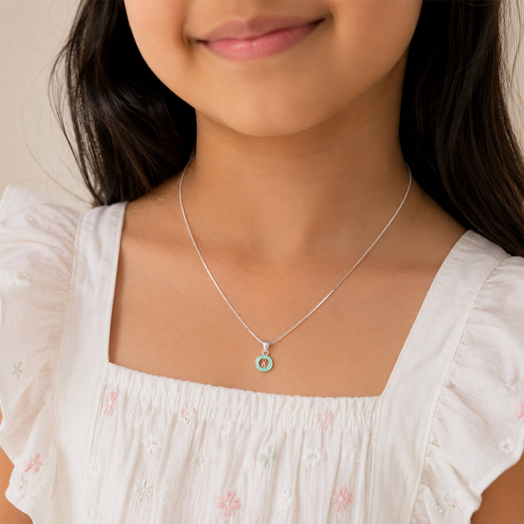 Infinity Mint Silver Necklace