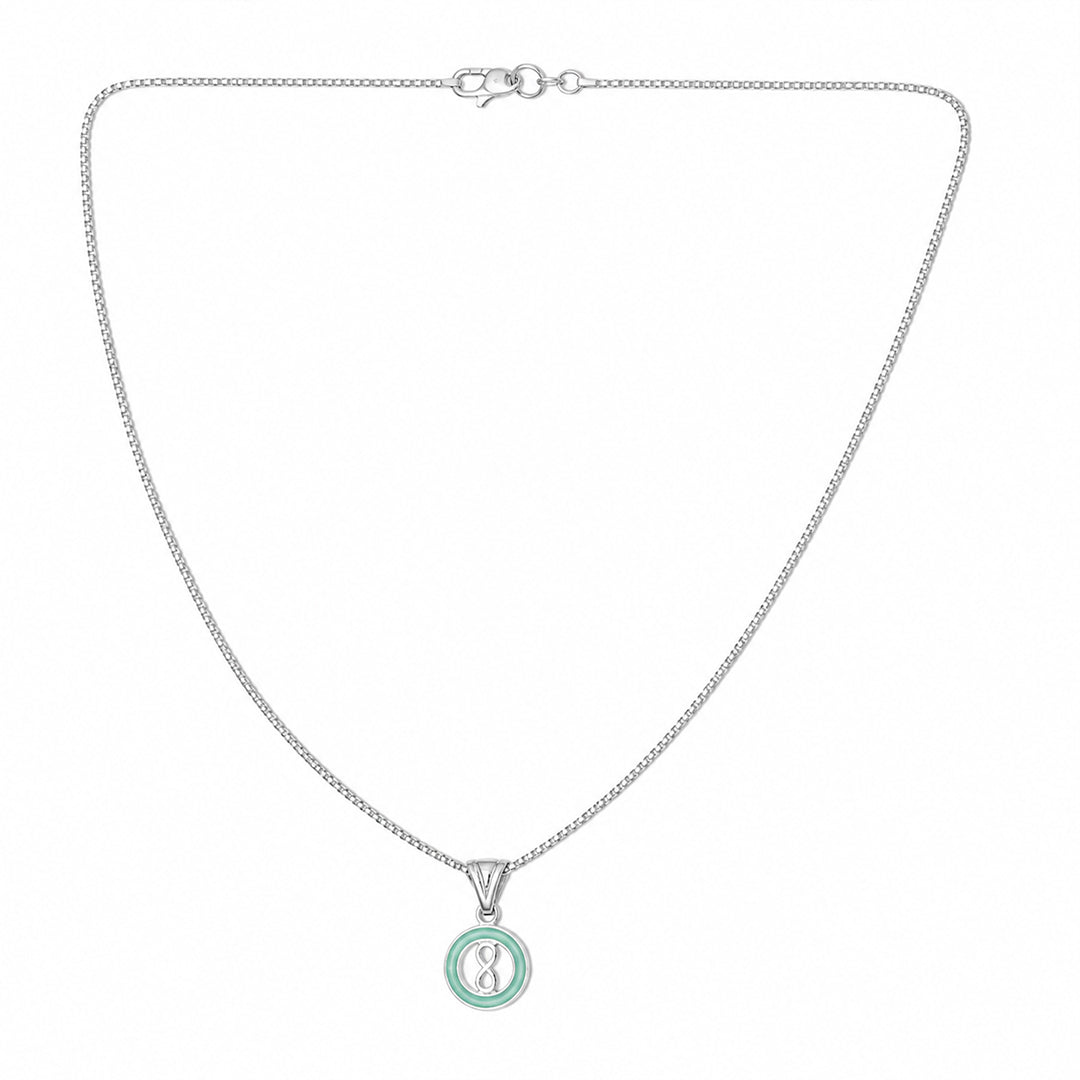 Infinity Mint Silver Necklace