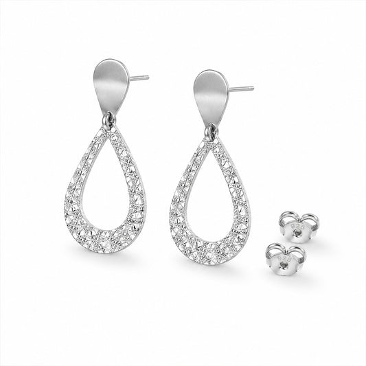 Italian Teardrop Drop Silver Earrings