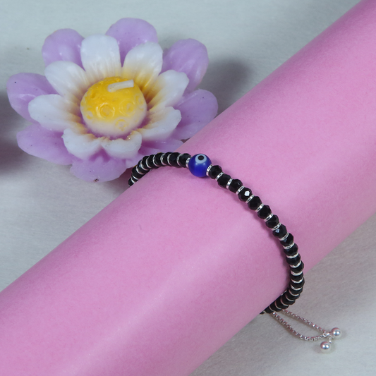 Kids Adjustable Nazar Bracelet Pure 925 Silver