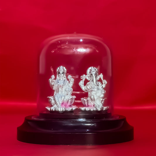 Pure Silver 999 Lakshmi Ganesh Ji Idols (7.91 gm)