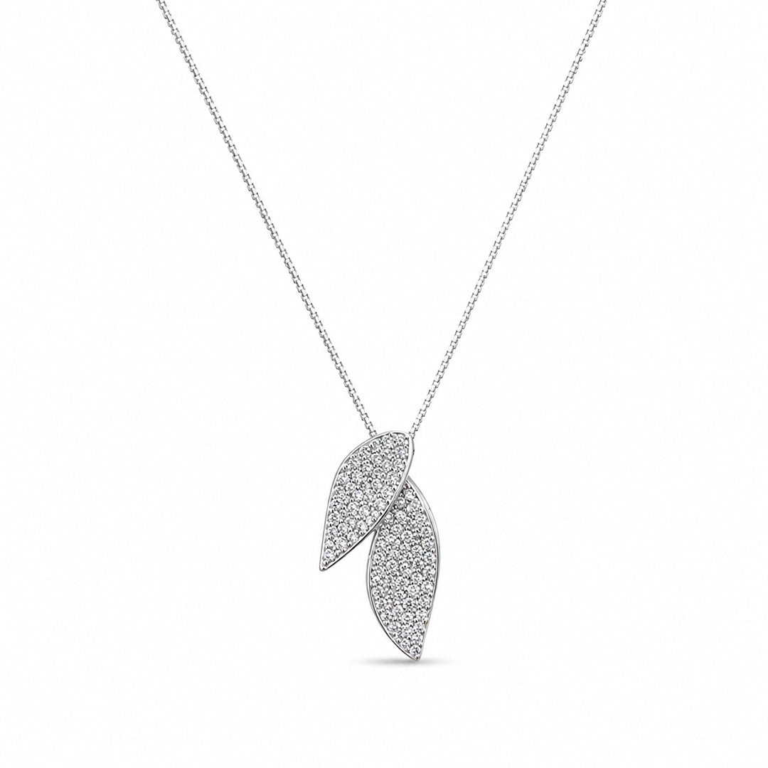Leaf Sparkle Necklace Set