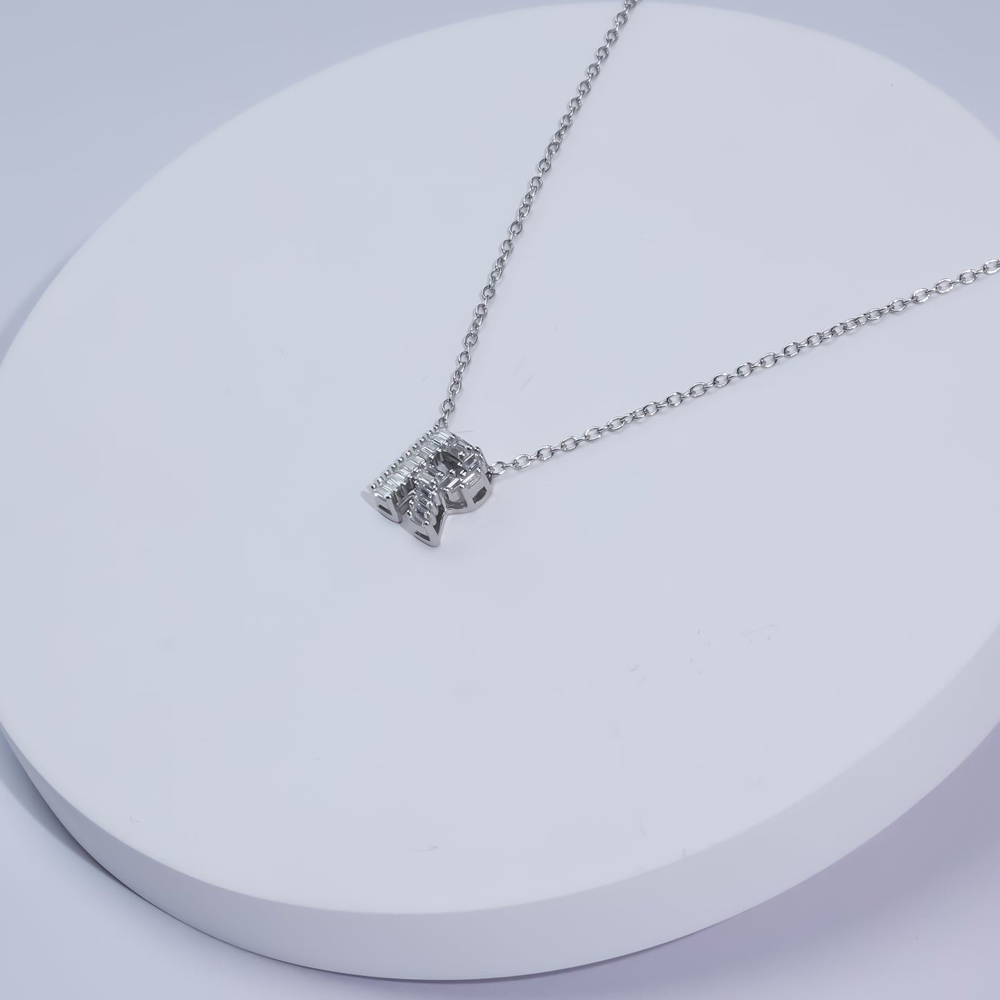 Letter-R-Necklace Pure 925 Silver