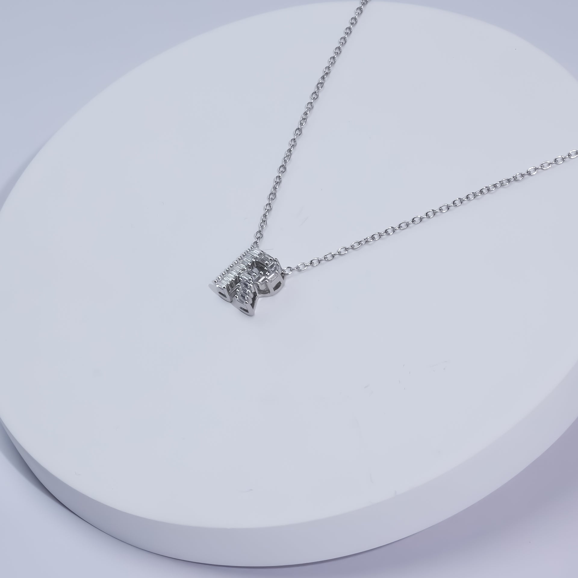 Letter-R-Necklace Pure 925 Silver