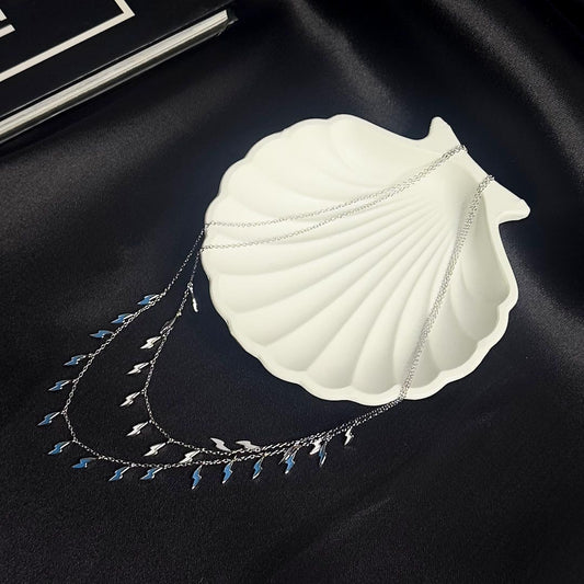 Lightning charm necklace Pure 925 Silver