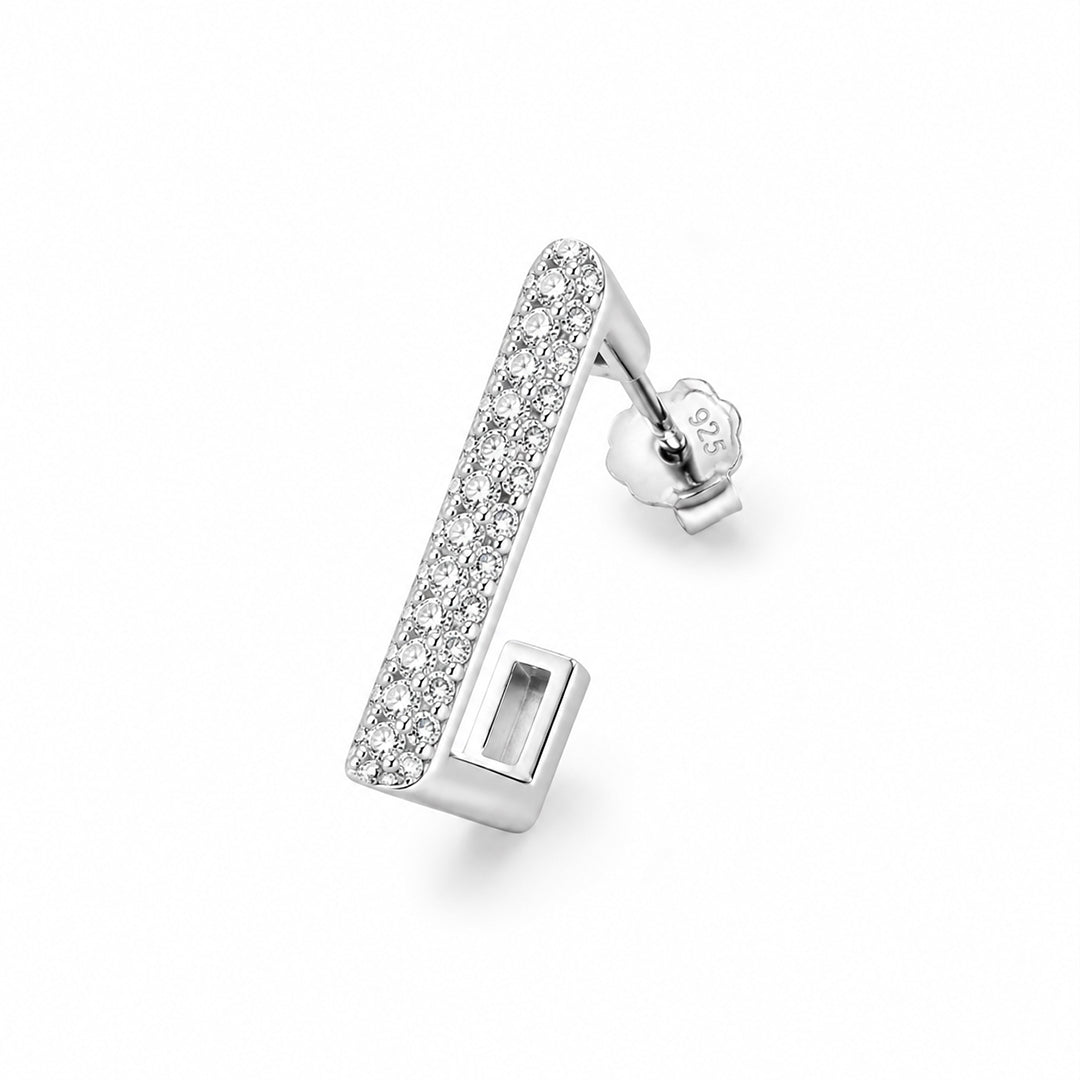 Luna Line Silver Earrings