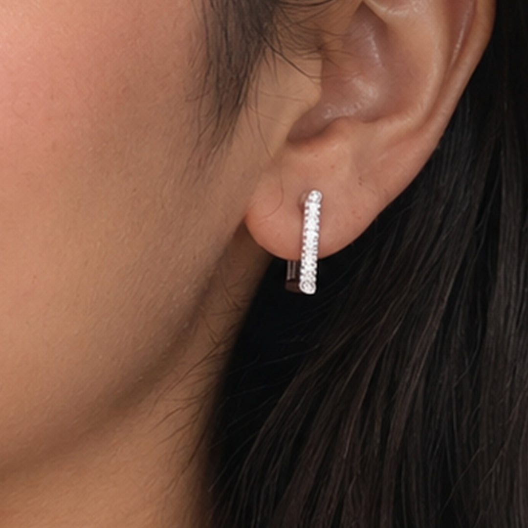Luna Line Silver Earrings