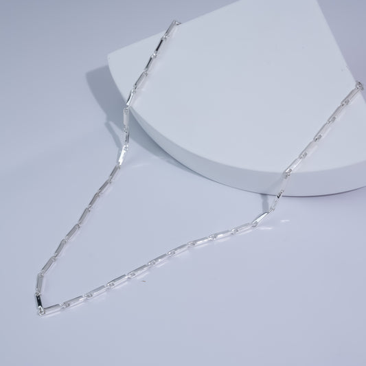 Men Pure Silver Choco Chain