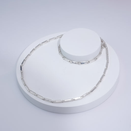 Men Pure Silver Choco Chain