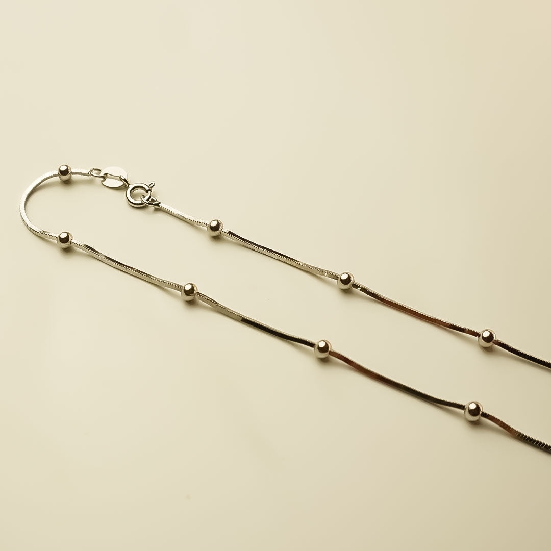 Bead Link Italian 925 Silver Chain