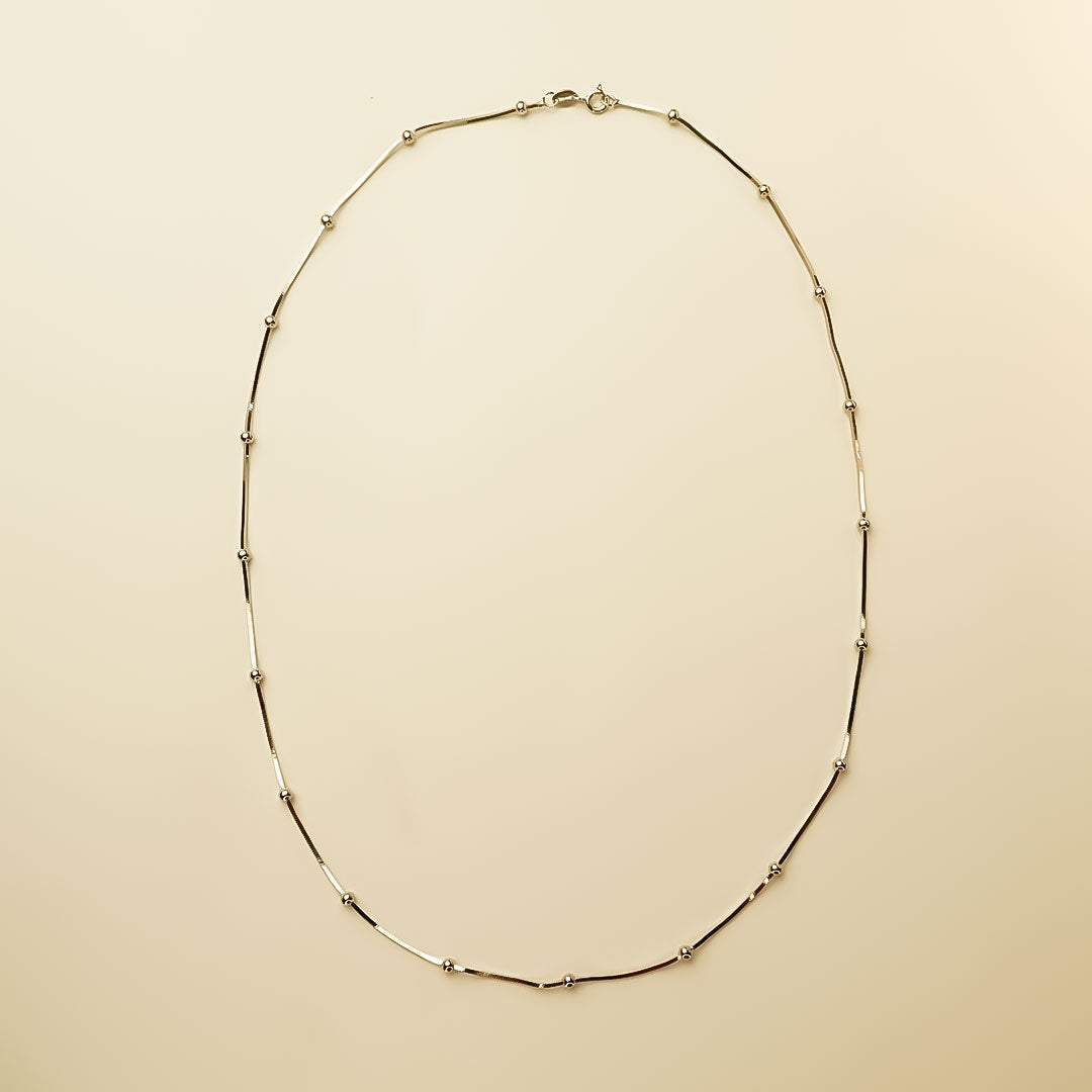 Bead Link Italian 925 Silver Chain