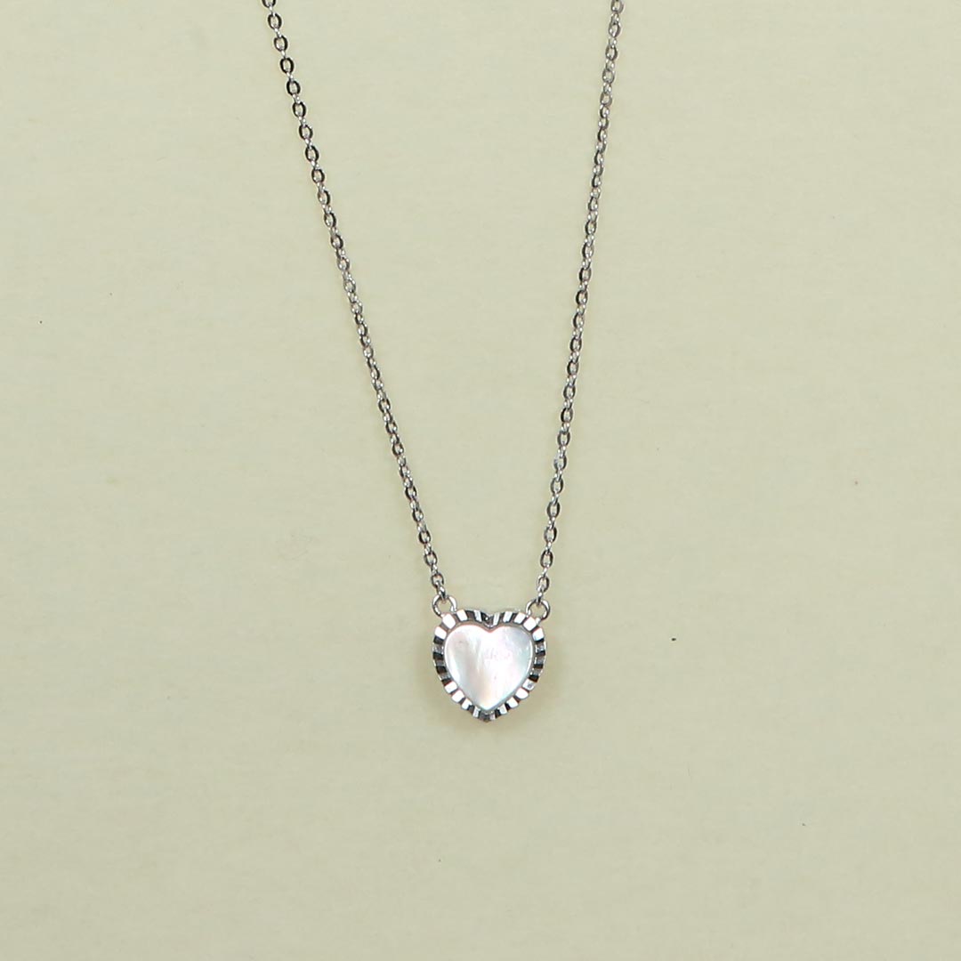 Eternal Heart Mini Pendant Necklace Pure 925 Silver