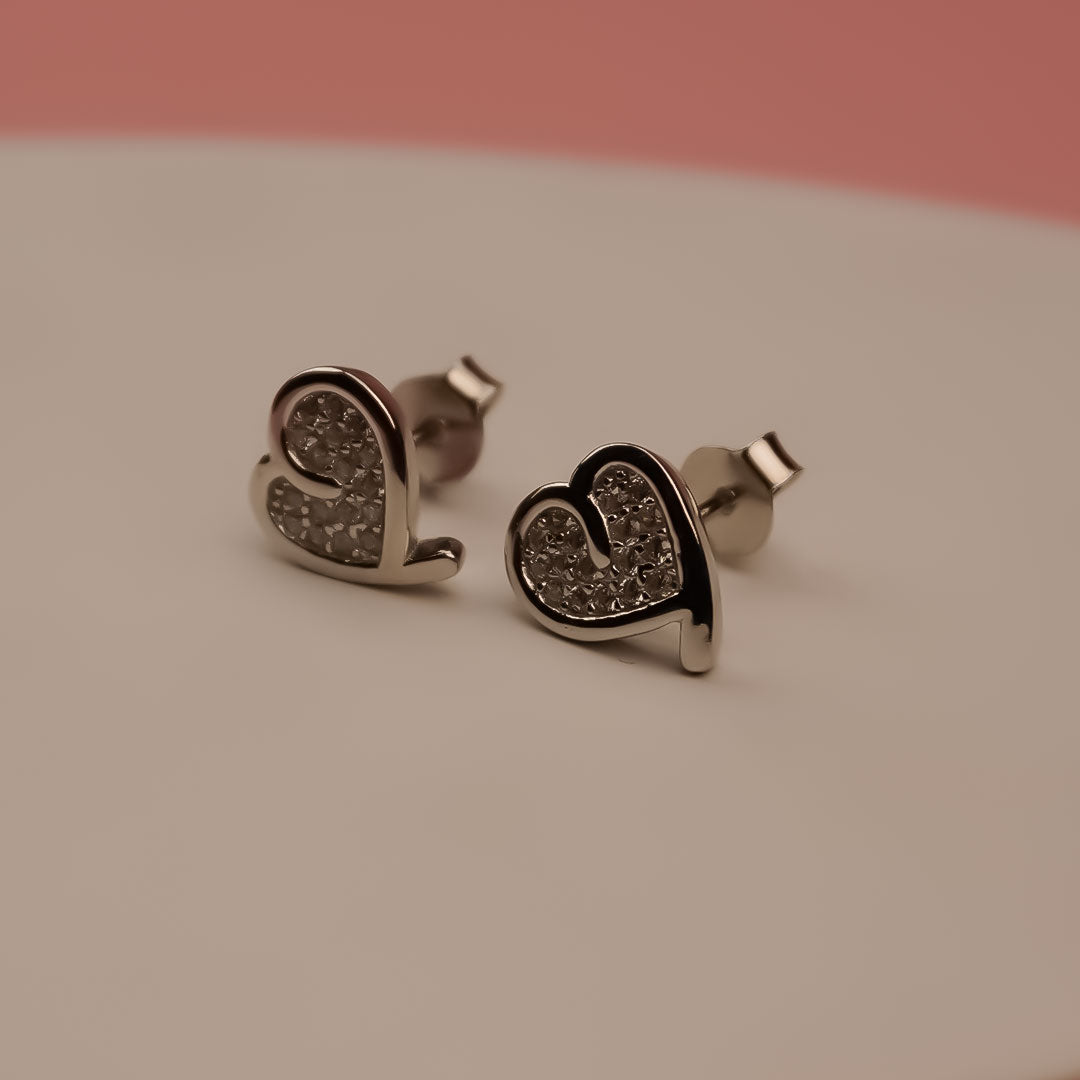 Mini Heart Studs Earrings