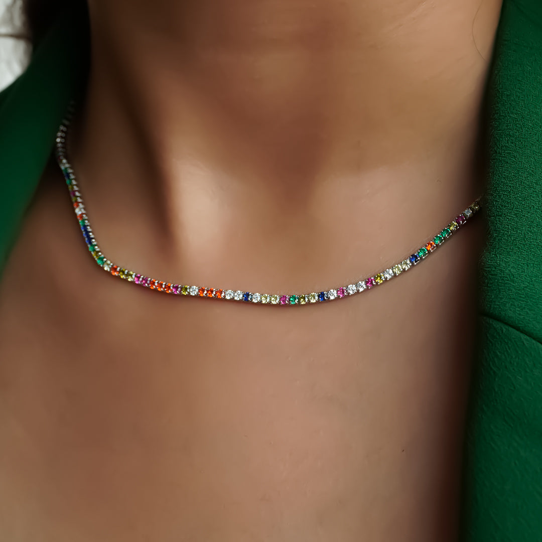 Prism Aura Pure 925 Silver Necklace