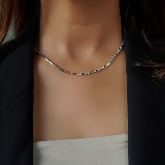 Prism Aura Pure 925 Silver Necklace