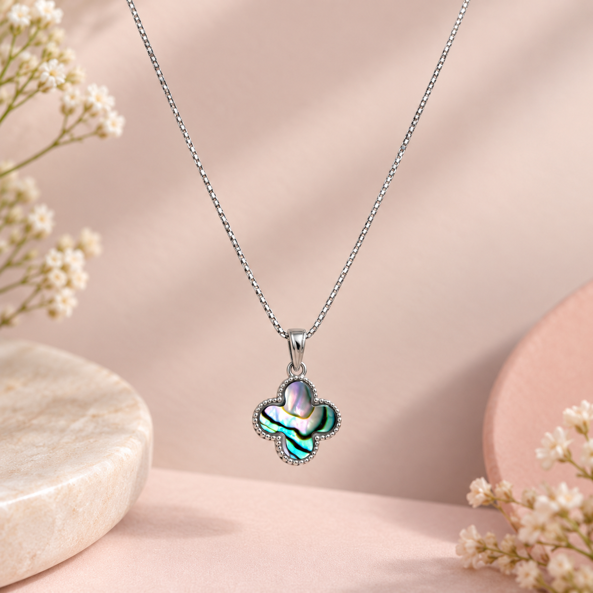 Mystic Clover Pendant & Earrings Set Taravya