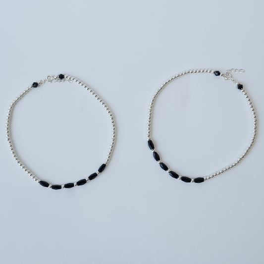 Nazariya Pure 925 Silver Anklet(Pair)