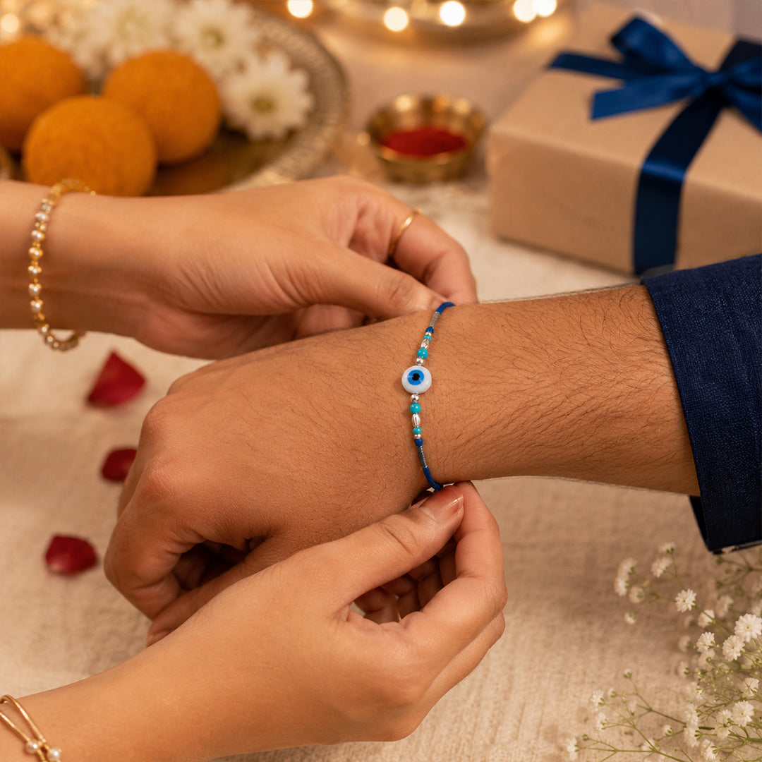 Nazariya Blue Evil Eye Rakhi
