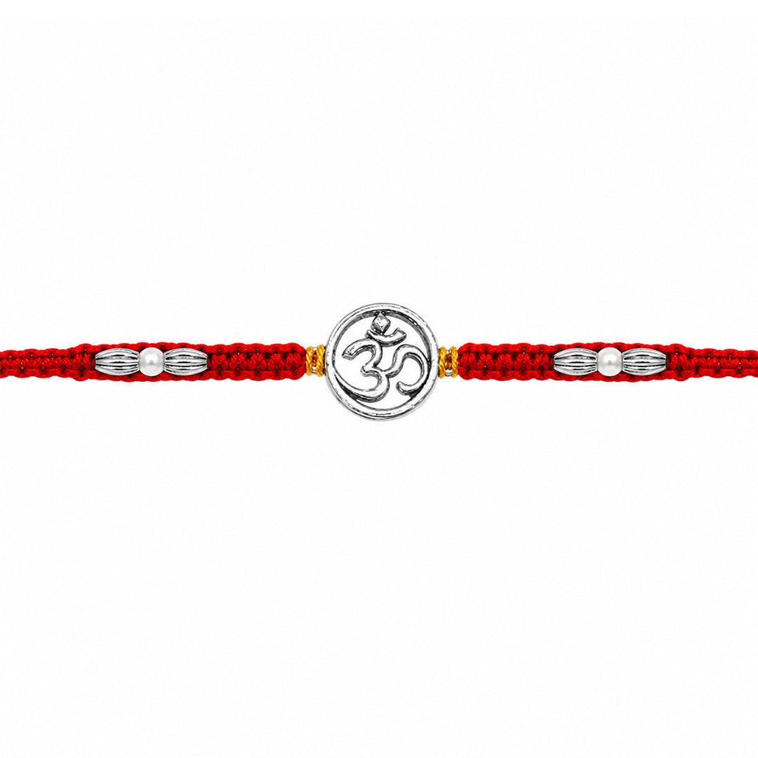 Aaradhya Om Silver Rakhi