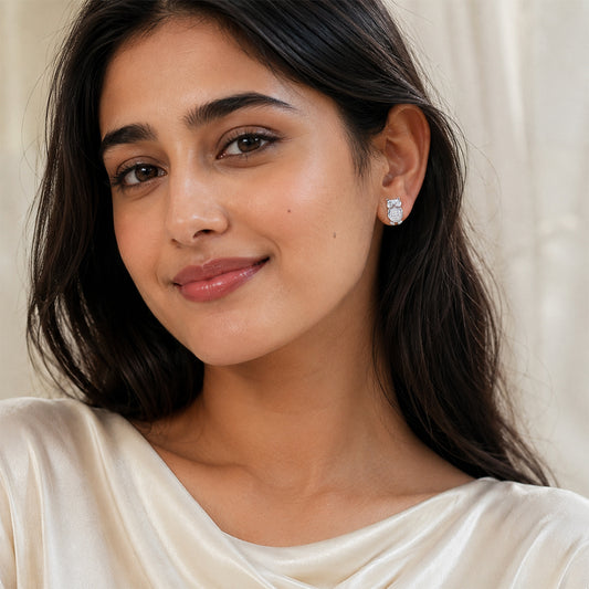 Wise Owl Silver Stud Earrings