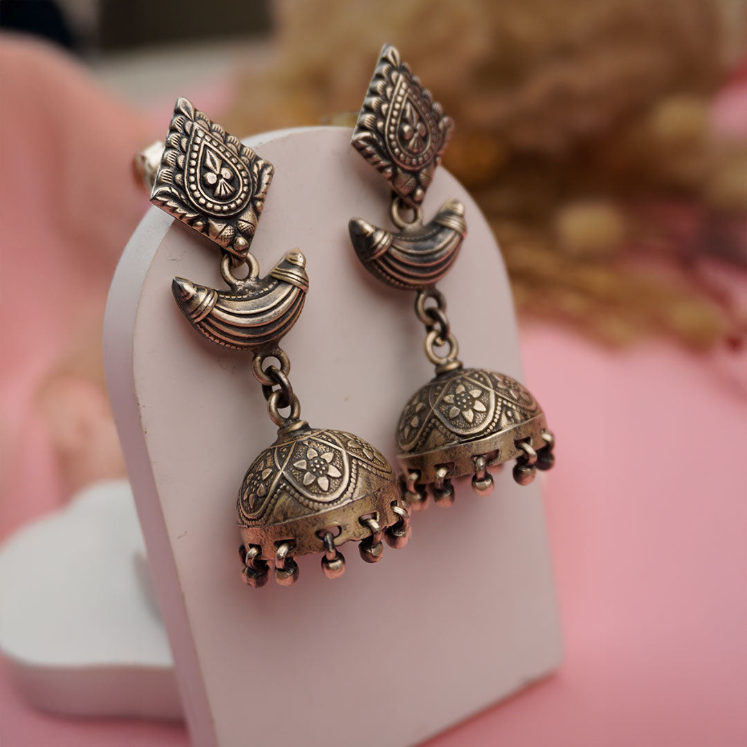 Chaand Baliya 925 Silver Earrings
