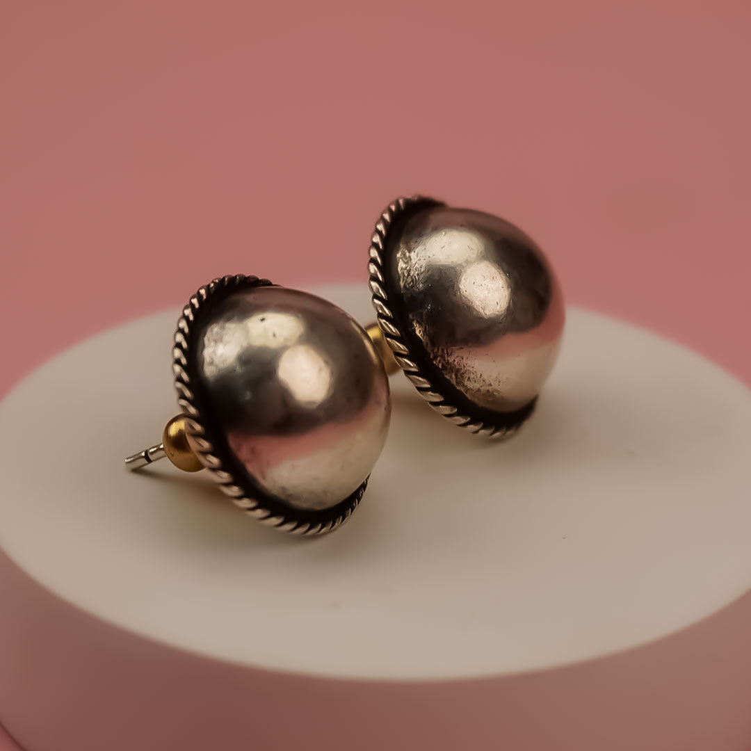 Timeless Oxidized Silver Studs
