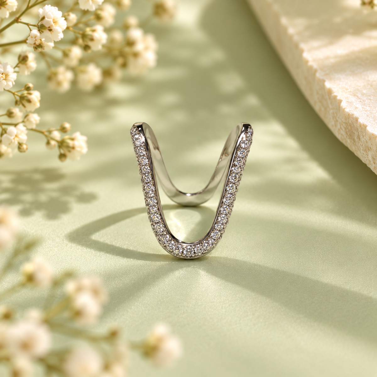 925 Sterling Silver Wave Ring Taravya