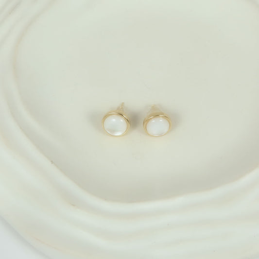 Pearl Aura Studs Earrings Pure 925 Silver
