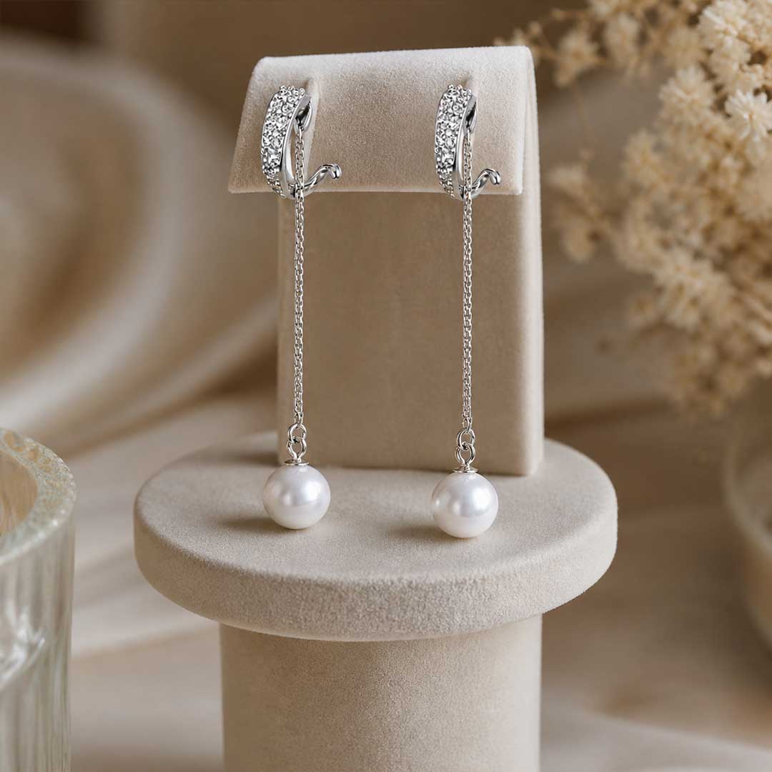 Pearl Drop 925 Silver Earrings