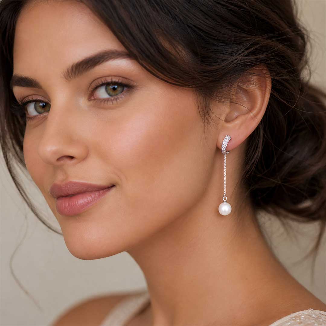 Pearl Drop 925 Silver Earrings
