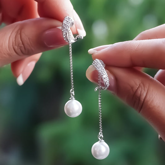 Pearl Drop 925 Silver Earrings