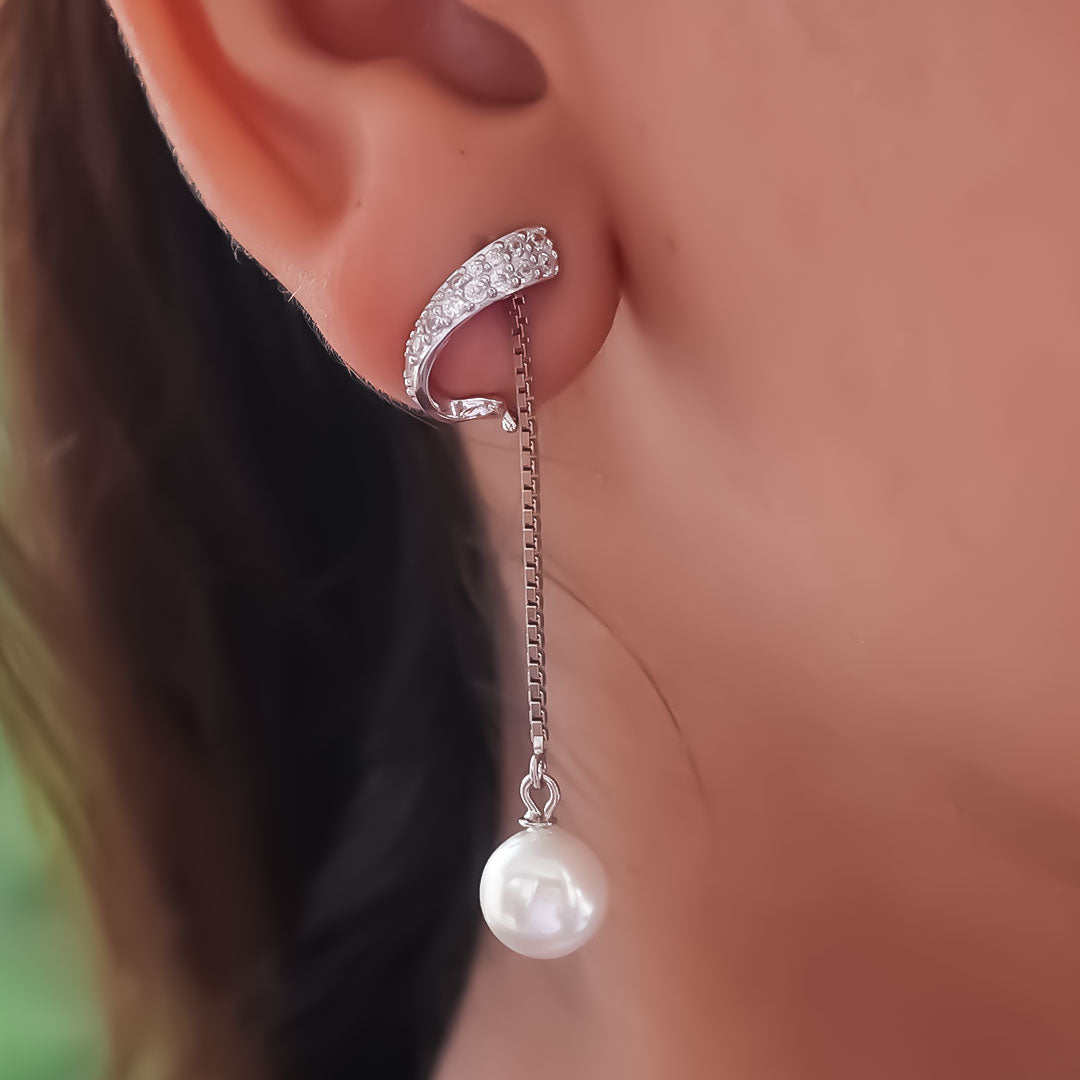 Pearl Drop 925 Silver Earrings