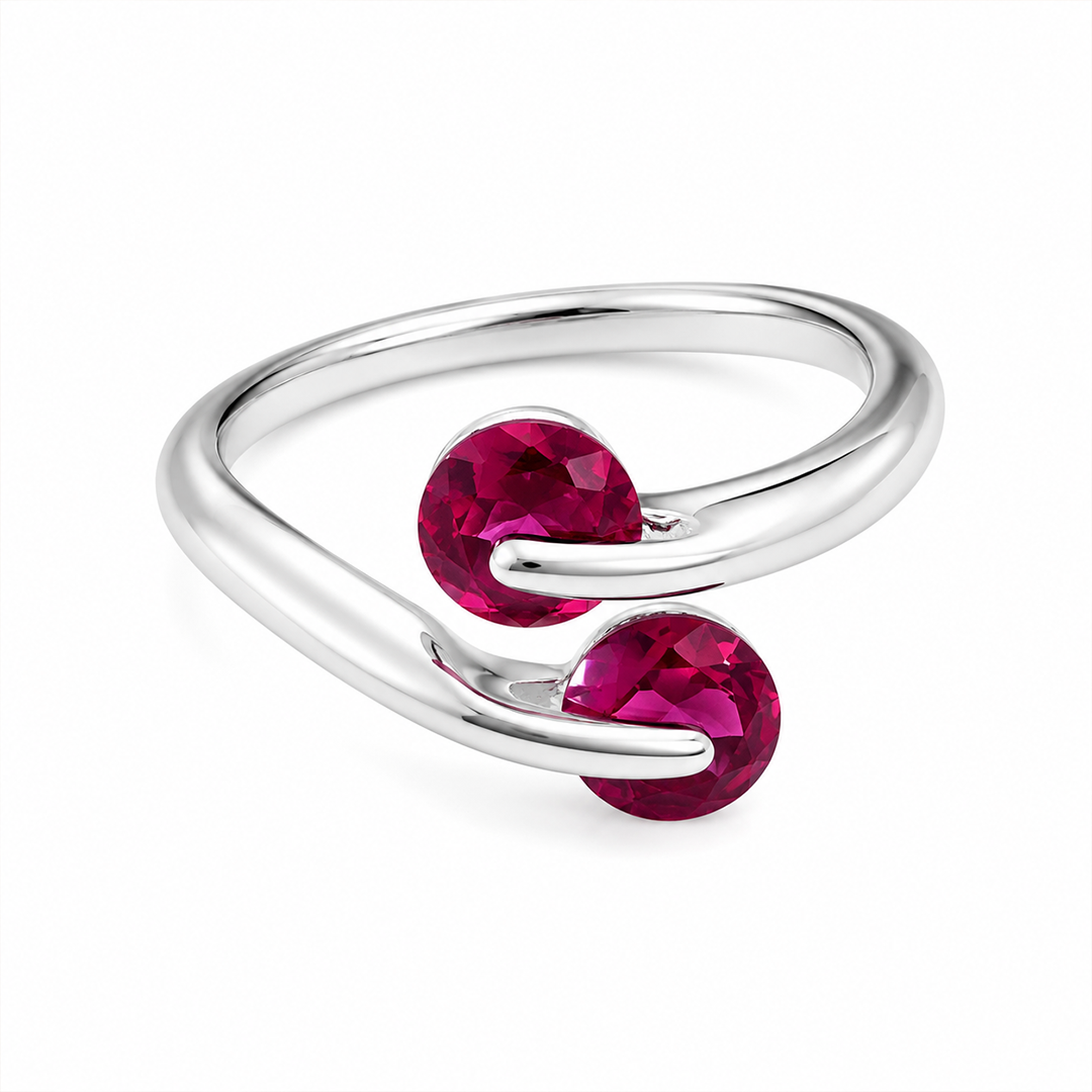 Emerald Duo Adjustable Ring