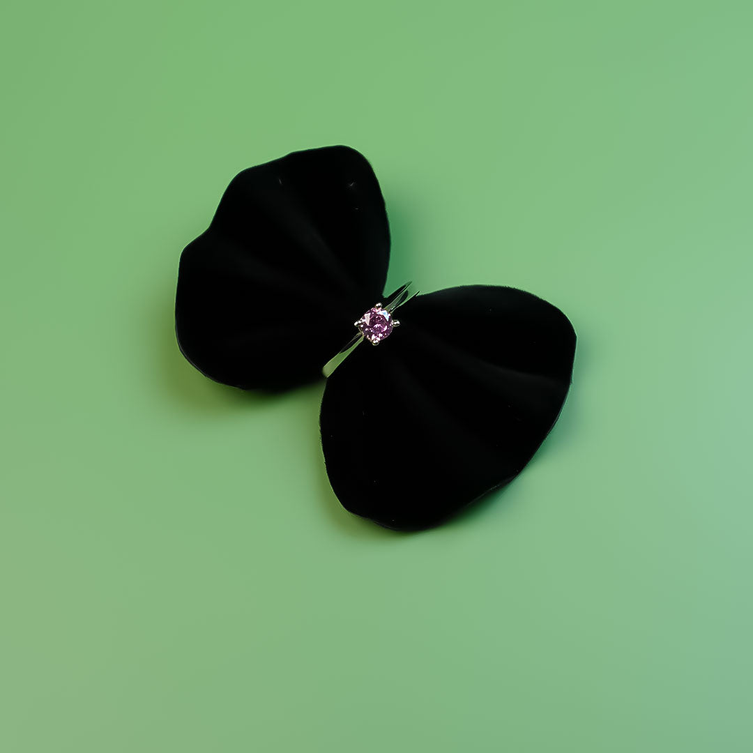 Rosé Elegance Solitaire Ring