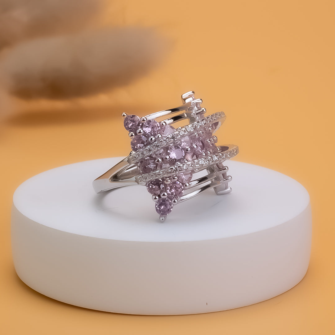 Rose Radiance Silver Ring