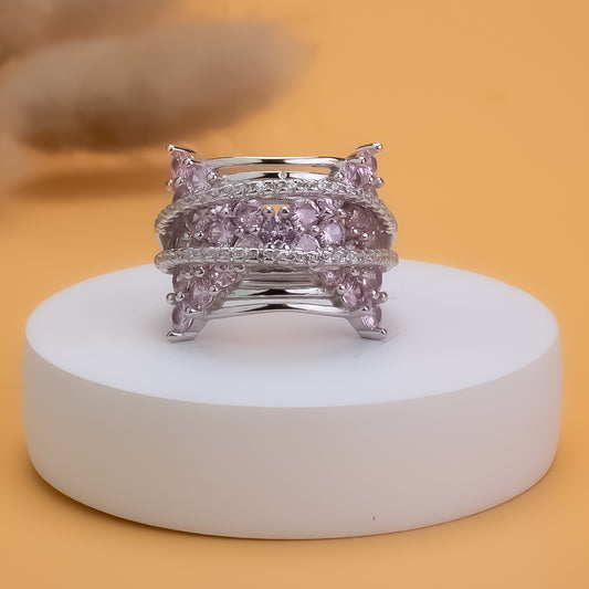 Rose Radiance Silver Ring