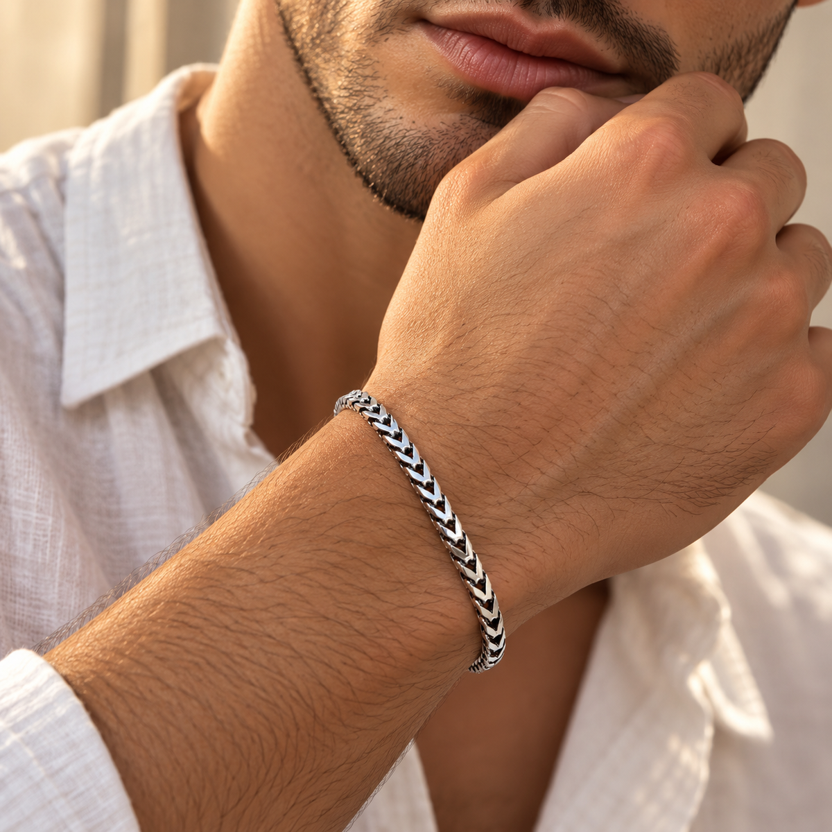 925 Silver Rhodium Plated Bracelet Taravya