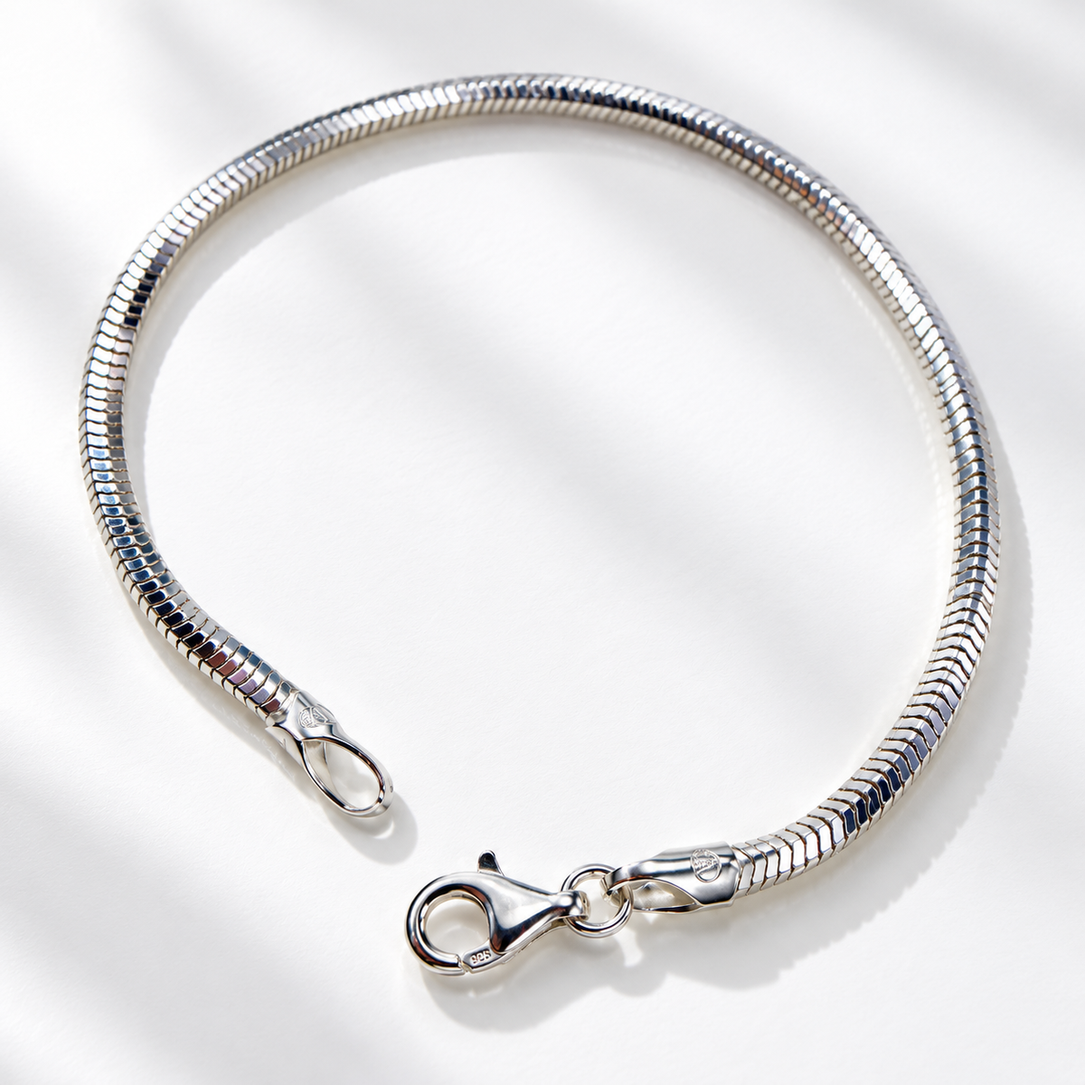 925 Silver Luxe Men Snake Bracelet Taravya