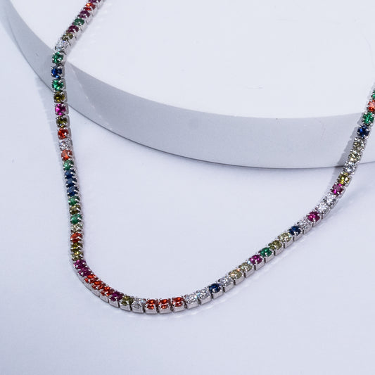 Prism Aura Pure 925 Silver Necklace