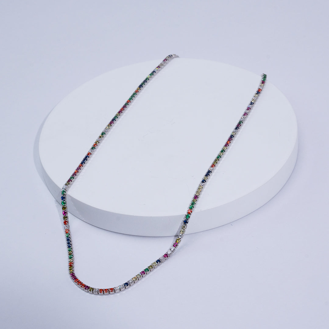 Prism Aura Pure 925 Silver Necklace