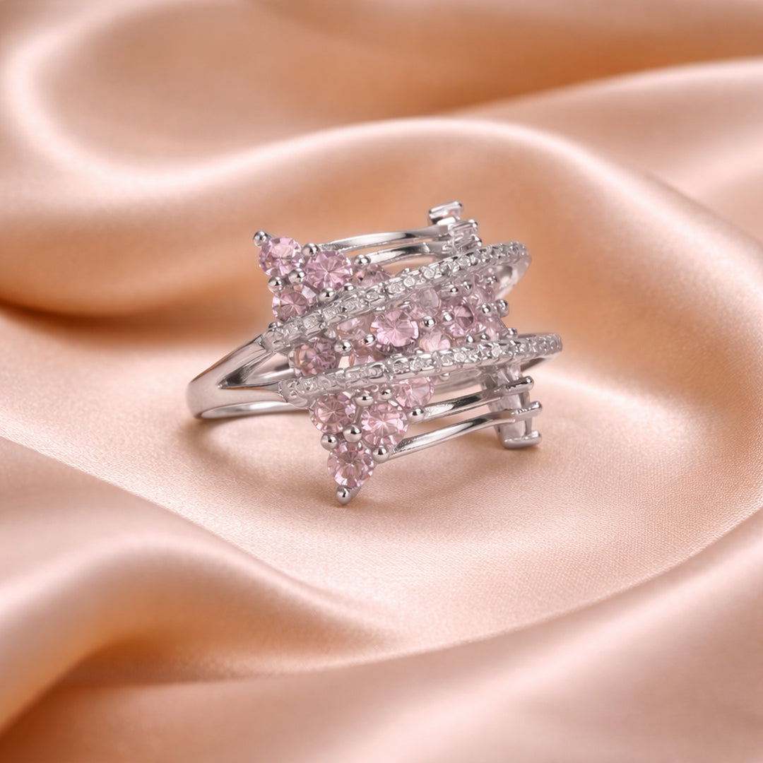 Rose Radiance Silver Ring