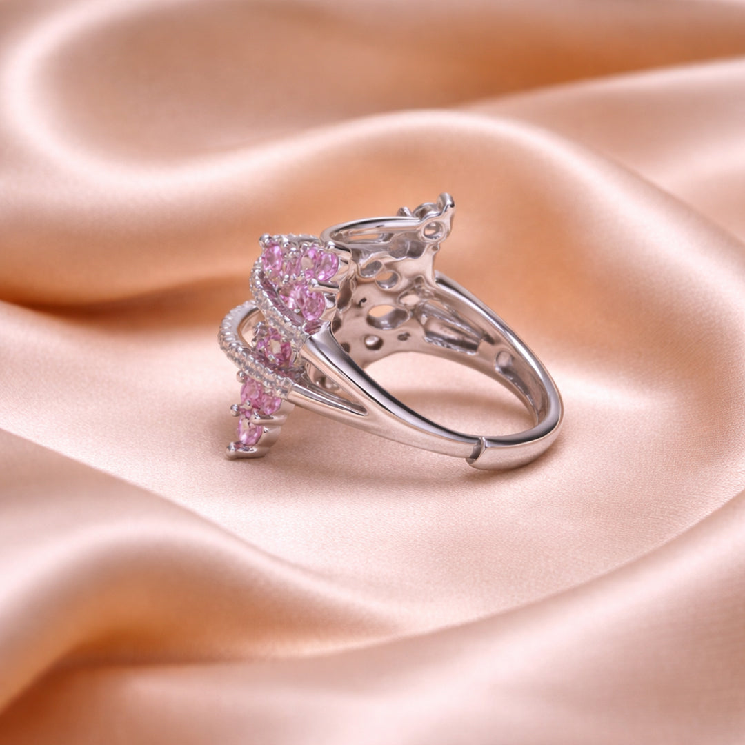 Rose Radiance Silver Ring