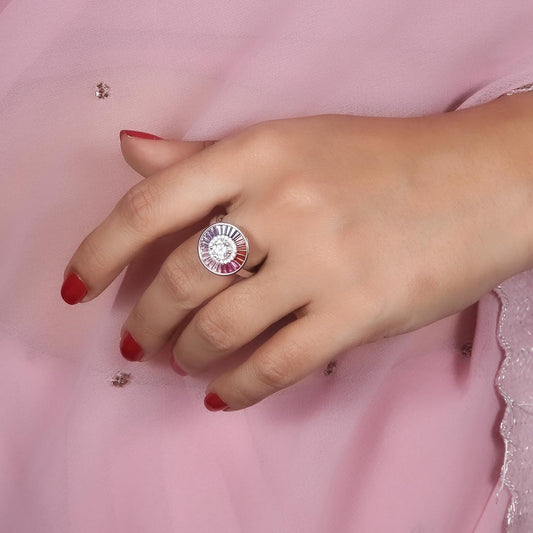 Silver Rainbow Ring Pure 925 Silver