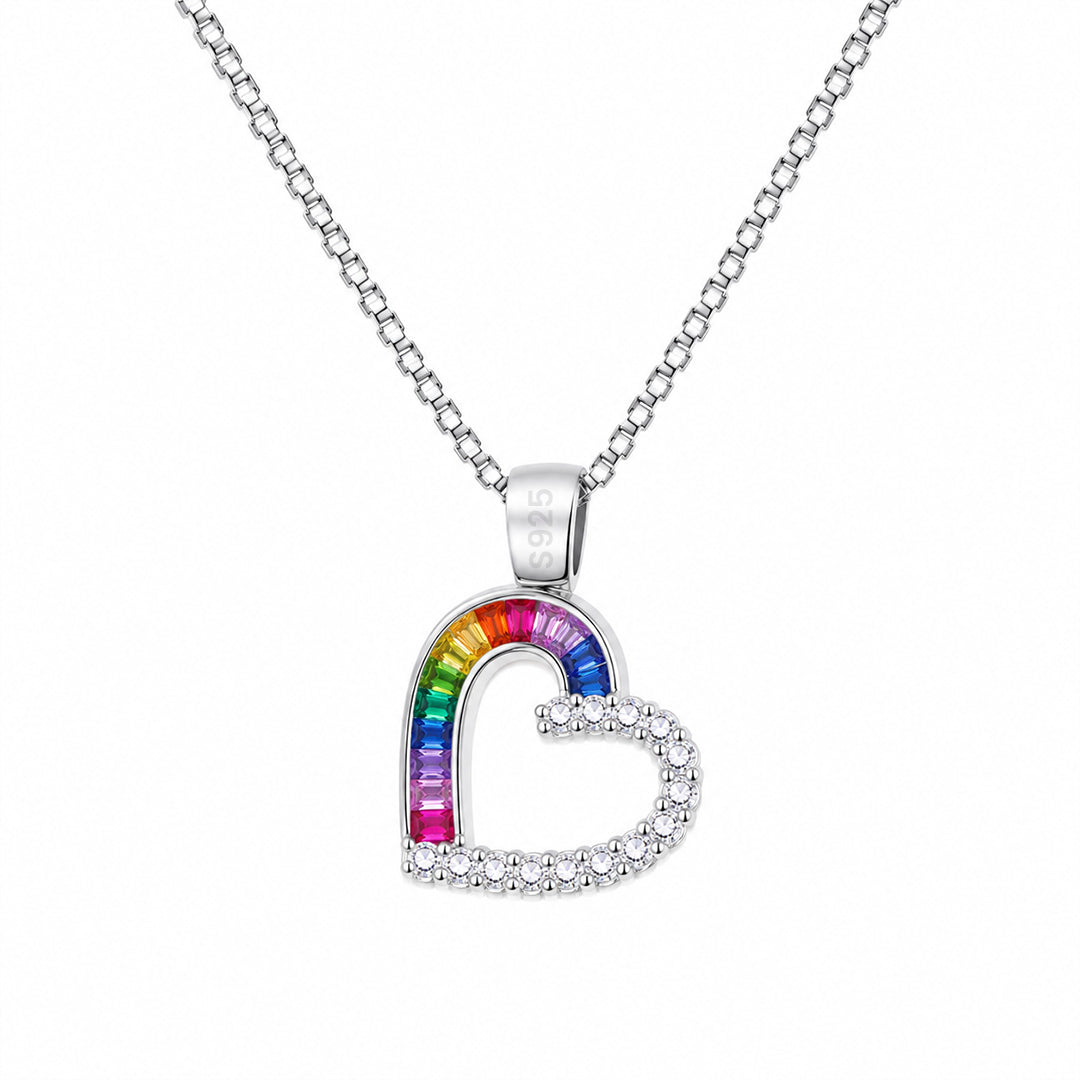Rainbow Love Necklace Set