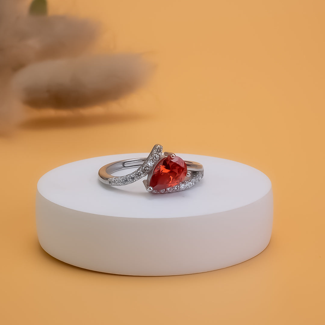 Scarlet Desire Adjustable 925 Silver Ring